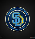 San Diego Chargers X San Diego Padres MLB Logo