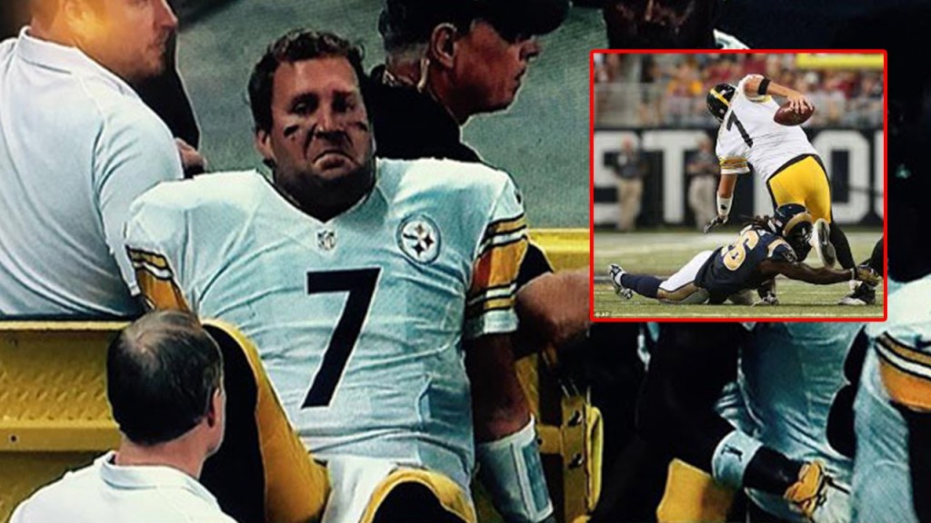ben roethlisberger injured rams via NFL youtube